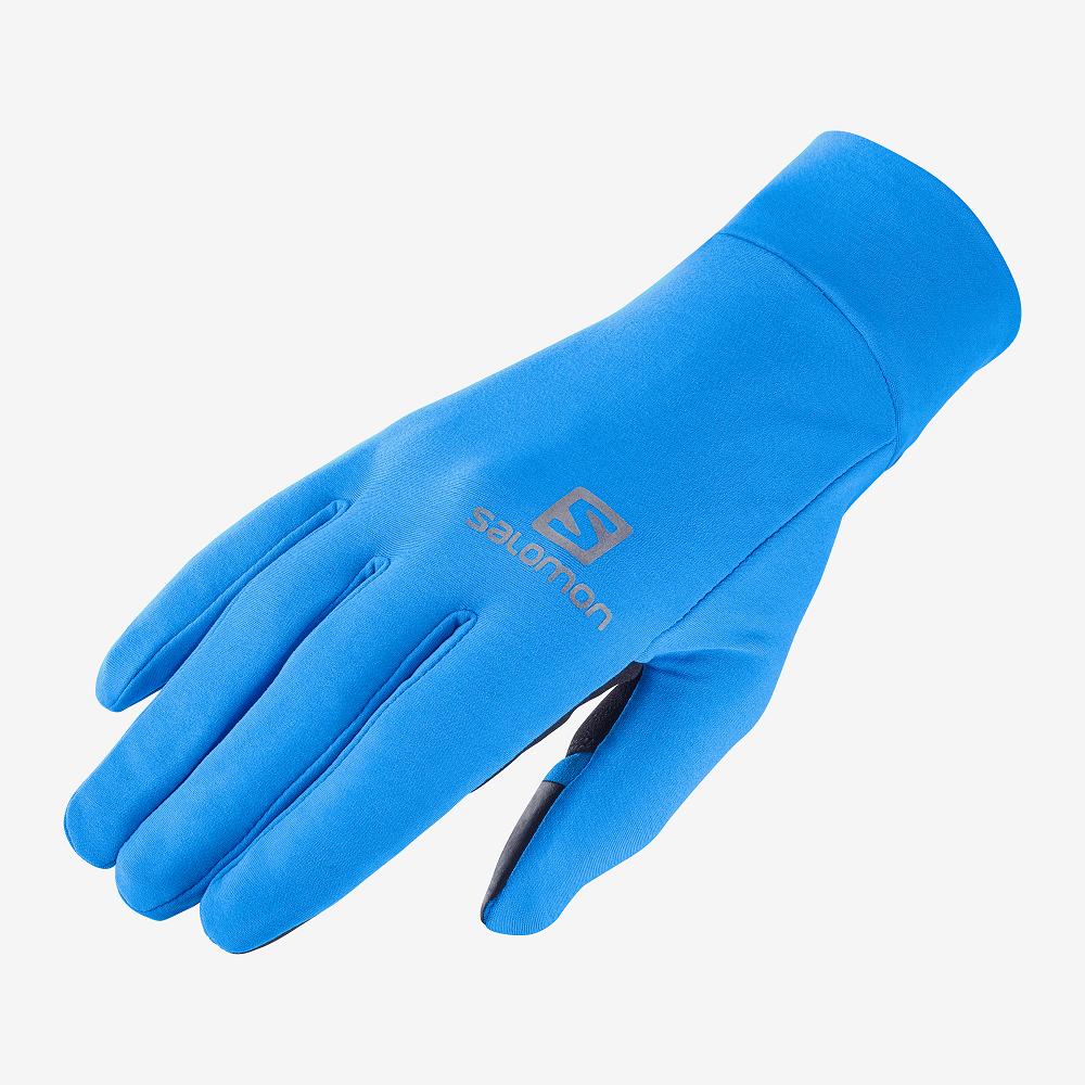 Salomon Singapore Mens Gloves - PULSE U Blue | 10452-WCDK